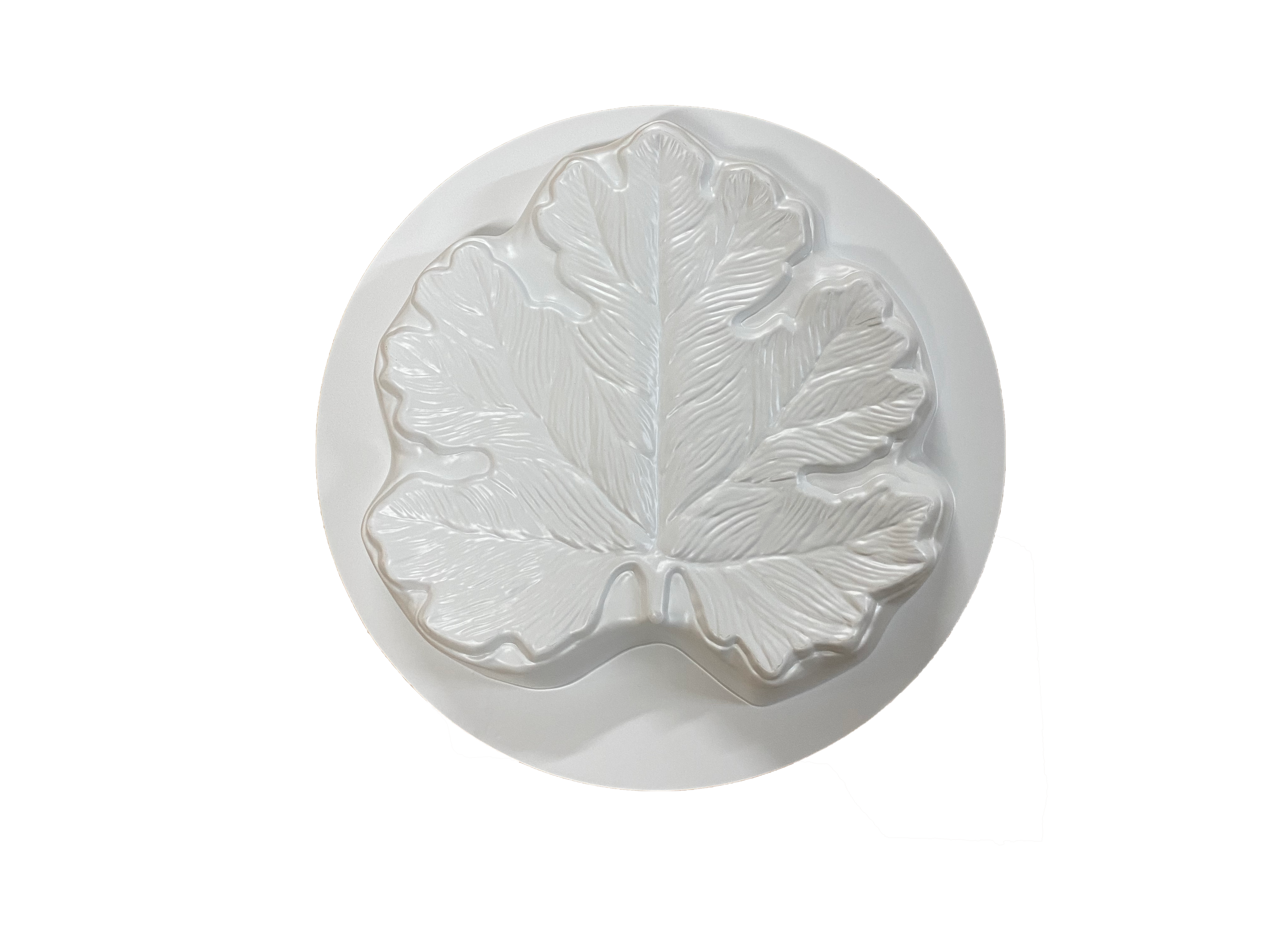 Leaf stepping stone mold 12.5" x 8" x 1" plaster concrete reusable casting mould 