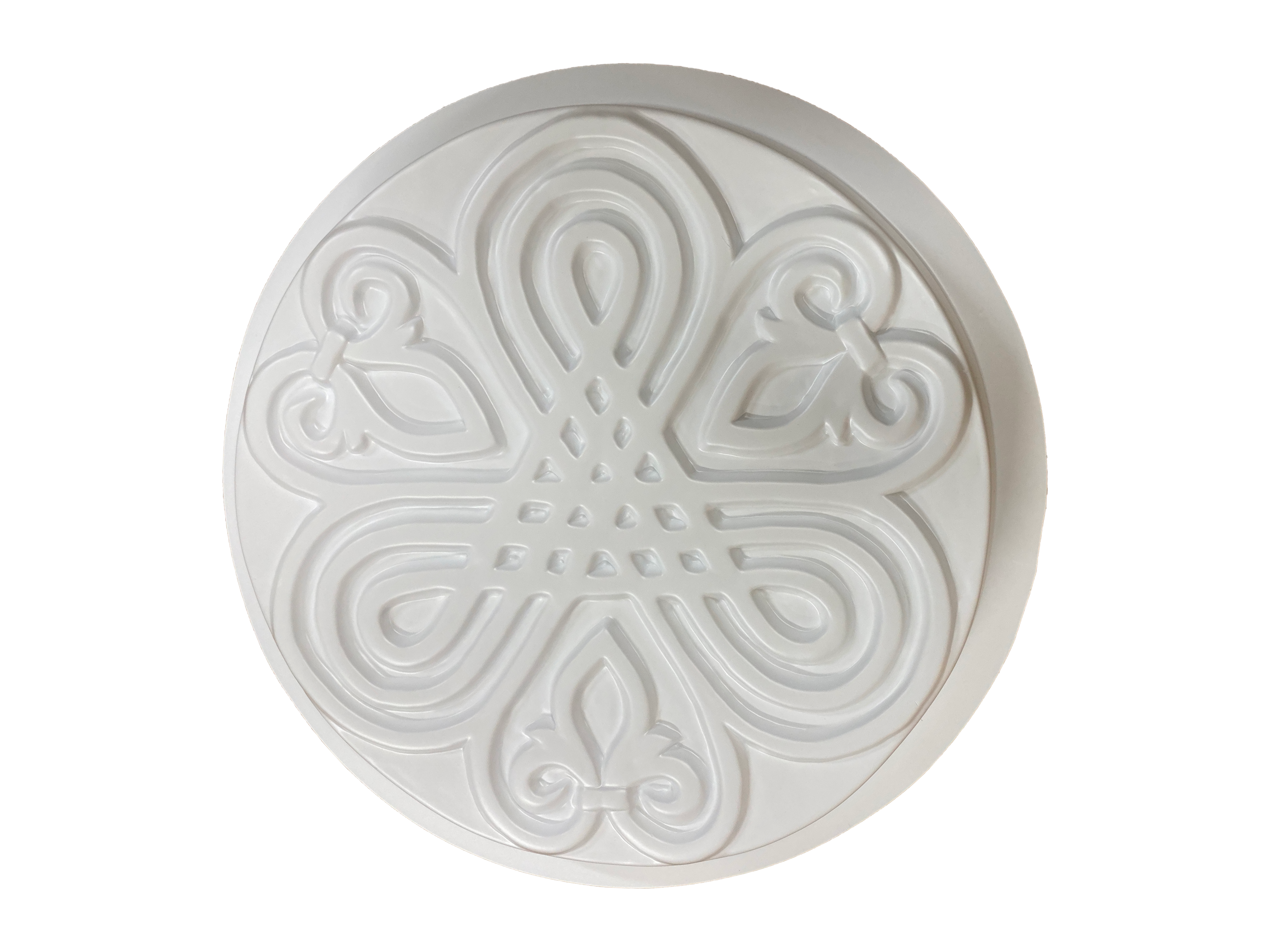Abs plastic fleur de lis stepping stone mold 10" x 10" x over 1" thick 