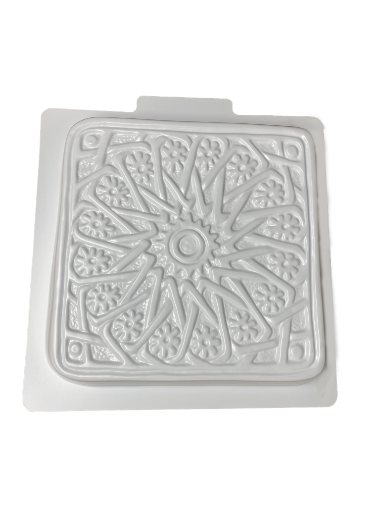 Moule à Pavé Rond Mandala 10 Pouces (25 Cm) - Pour Béton, Ciment Ou Plâtre