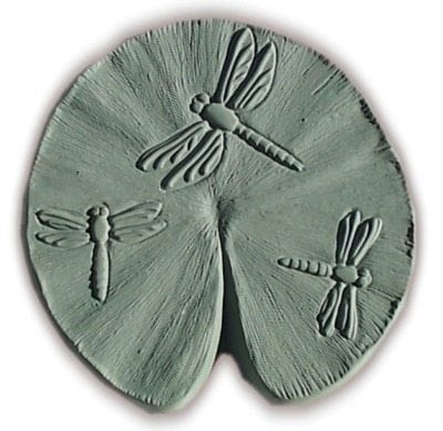 Gnome dragonflies stepping stone mold plaster concrete 12" x 1.5" thick 