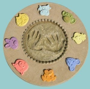 Making a Kid's Handprint Stepping Stone